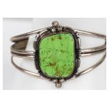 Jewelry Sterling Silver Green Stone Bracelet