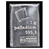 Coin 1 Gram Palladium Bar