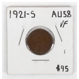 Coin 1921-S Lincoln Cent in Very Fine+