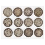 Coin 12 Barber Half Dollars 1903-1915