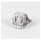 Jewelry 18kt White Gold Diamond Filigree Ring