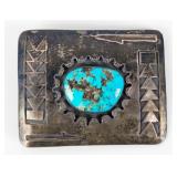 Jewelry Sterling Silver Turquoise Belt Buckle
