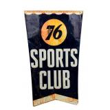 Vintage 1950s Union 76 Sports Club Metal Sign