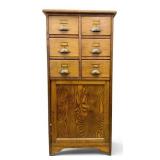 Vintage Oak File / Card Catalog Cabinet