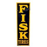 Vintage Large Fisk Tires Vertical Enameled Sign