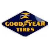 Vintage Large Goodyear Tires Enameled Sign