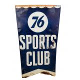 Vintage 1950s Union 76 Sports Club Metal Sign