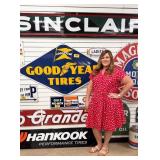 Vintage Large Goodyear Tires Enameled Sign