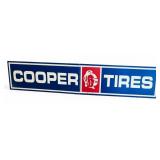 Vintage Large Cooper Tires Framed Metal Sign