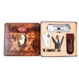 Knife Case Trapper Gift Set 3" Blade, Saw, Hook