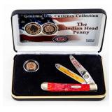 Knife Case Indian Head Penny Commemorative