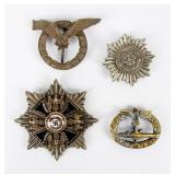 Lot of 4 German WW II Badges & Pins
