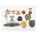 Lot of 12 German / Soviet Badges & Pins
