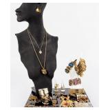 Jewelry Lot of Gold-Toned Costume Jewelry