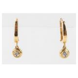 Jewelry 10kt Yellow Gold Diamond Earrings