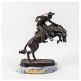 Art Frederic Remington Wooly Chaps Bronze Statue