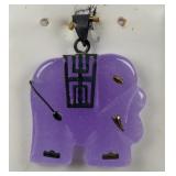 Jewelry Sterling Silver Purple Jade Pendant