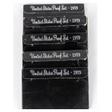 Coin (5) 1979 Type 2 Proof Sets in Boxes