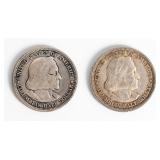 Coin (2) Early U.S. Commemorative Silver Half $