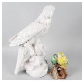 Lot of 2 Vintage Porcelain Bird Statues