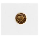 Coin 1/25th Ounce of .9999 Fine Gold Austria