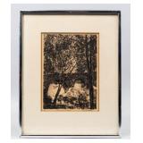 Ron Netsky "Allens Lane Bridge" Framed Artwork
