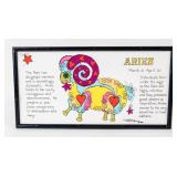 Art Framed Margot Johnson Zodiac Aries Sign