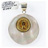 Jewelry Sterling Silver Mother of Pearl Pendant