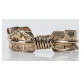 Jewelry Sterling Silver Feather Cuff Bracelet