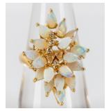 Jewelry 14kt Yellow Gold Opal Cocktail Ring