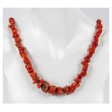 Jewelry Sterling Silver Coral Beaded Necklace