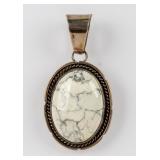 Jewelry Sterling Silver White Buffalo Pendant