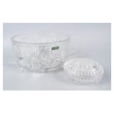2 Crystal Glass Dishes
