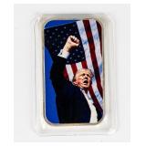Coin 1 Troy Ounce .999 Fine Silver Bar Trump Bar