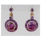 Jewelry Sterling Silver Amethyst Earrings