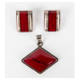 Jewelry Sterling Silver Earrings & Pendant