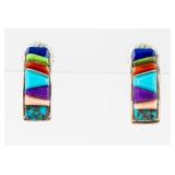 Jewelry Sterling Silver Colorful Stone Earrings