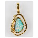 Jewelry 14kt Yellow Gold Opal Pendant