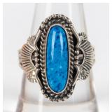 Jewelry Sterling Silver Blue Stone Ring