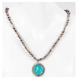 Jewelry Sterling Silver Turquoise Necklace