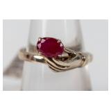 Jewelry Sterling Silver GF Ruby Ring