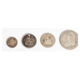 Coin (4) Early Date Silver U.S. Type Coins