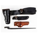 Gun Belt, Holsters, Scabbard, & Mosin Bayonet