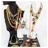 Jewelry Lot of Gold-Toned Costume Jewelry