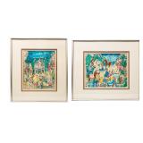 Art 2 Framed Charles Cobelle Framed Lithographs