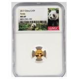 Coin 1 Gram .9999 Gold China Panda NGC MS69