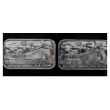 Coin (2) 1/2 Ounce Silver Bars Pearl Harbor