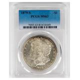 Coin 1878-S Morgan Silver Dollar PCGS MS63