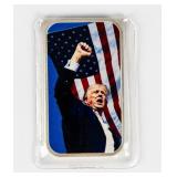 Coin 1 Troy Ounce .999 Fine Silver Bar Trump Bar