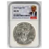 Coin 2020 American Silver Eagle NGC MS70